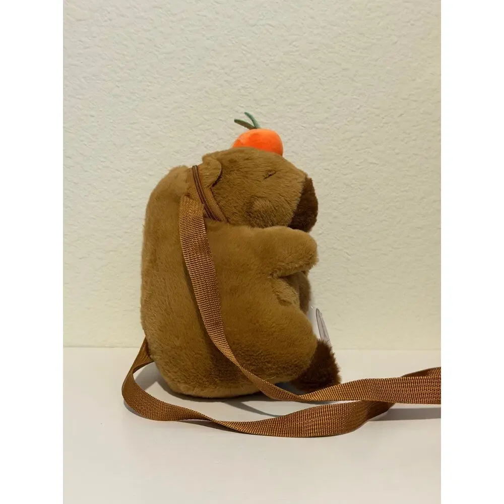 Animal Plush Backpack Capybara Stuffed Doll  Shoulder Bag Kids Gift 15 Inch
